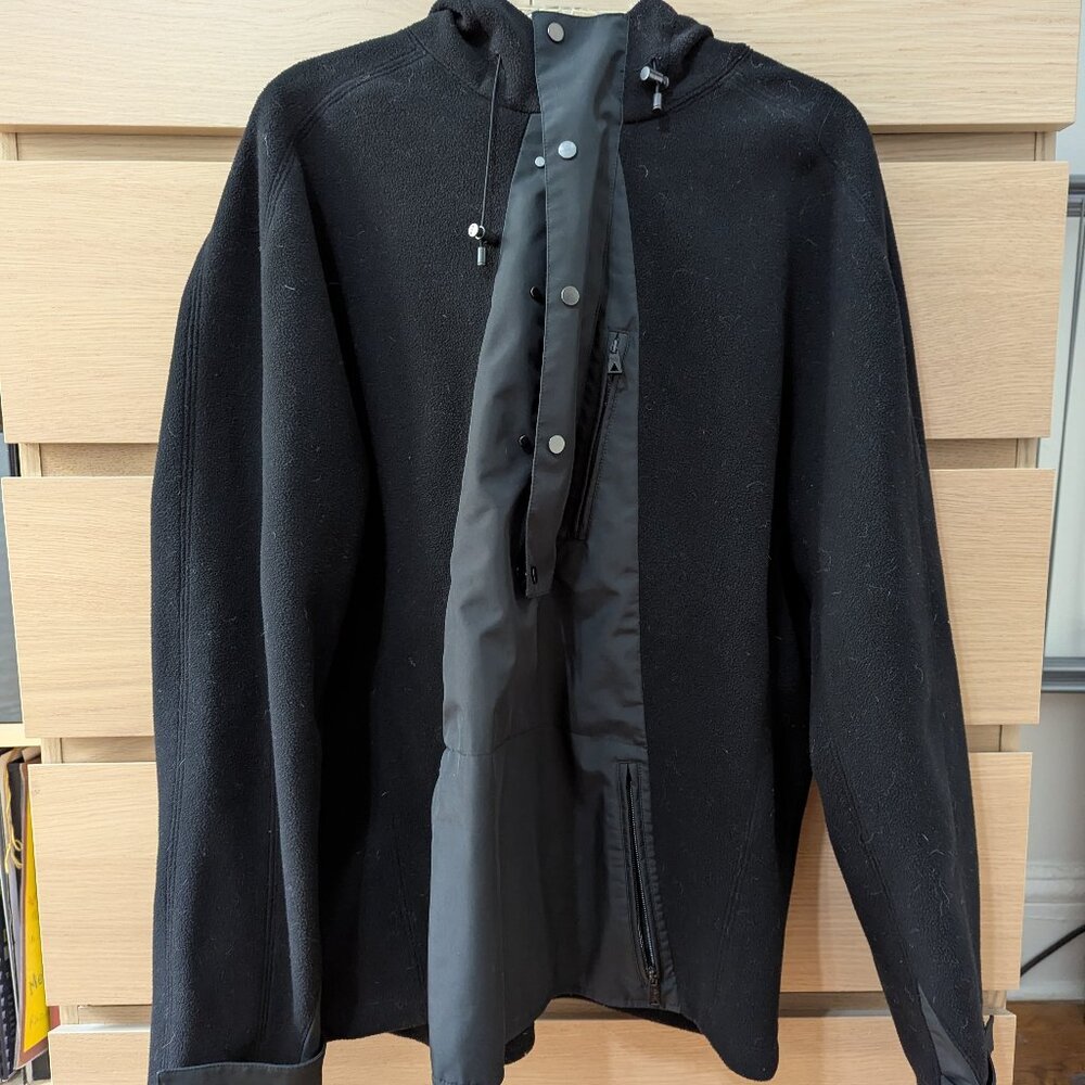 Aztech Mountain Wool & Nylon Hoodie Warm Coat Made in Italy